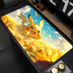 Leather Mouse Pad Pokemon Pikachu Mouse Mat Desk Mousepad For LOL Lockedge Large Gaming Accessories Computer Gamer Keyboard Pad