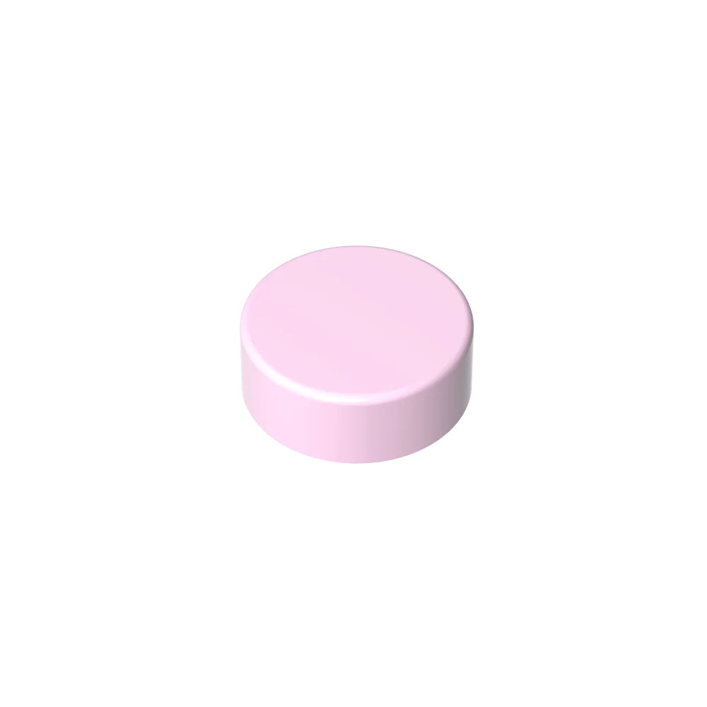 Gobricks GDS-612 Flat Tile 1x1 Round | Compatible Building Block
