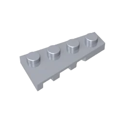Gobricks GDS-549 Wedge Plate 4 x 2 Right | Building Block for Compatible DIY Sets