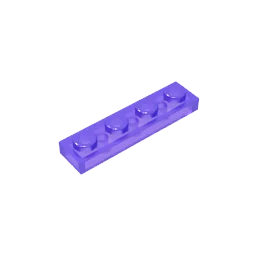 Gobricks GDS-504 Plate 1 x 4 | Compatible Building Block Pieces