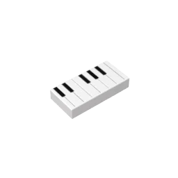 Gobricks GDS-566 Tile 1 x 2 with Groove | Compatible Building Block