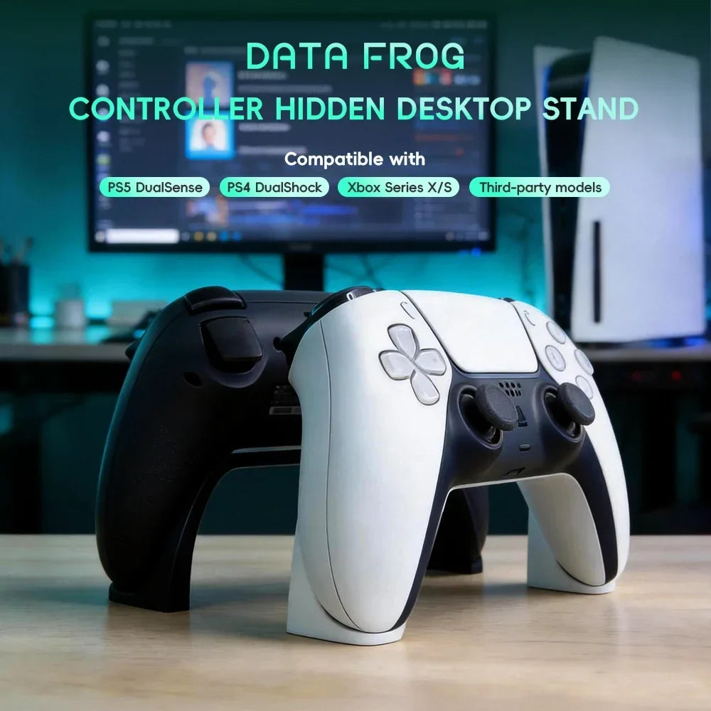 Data Frog Universal Controller Stand | Minimalist Desktop Display Dock for PS5 Xbox GameSir