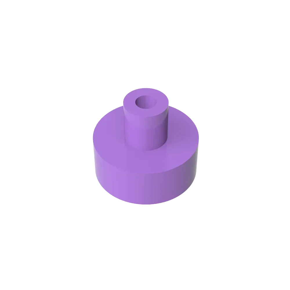 Gobricks Tile Round 1x1 with Bar and Pin Holder | Compatible Building Block