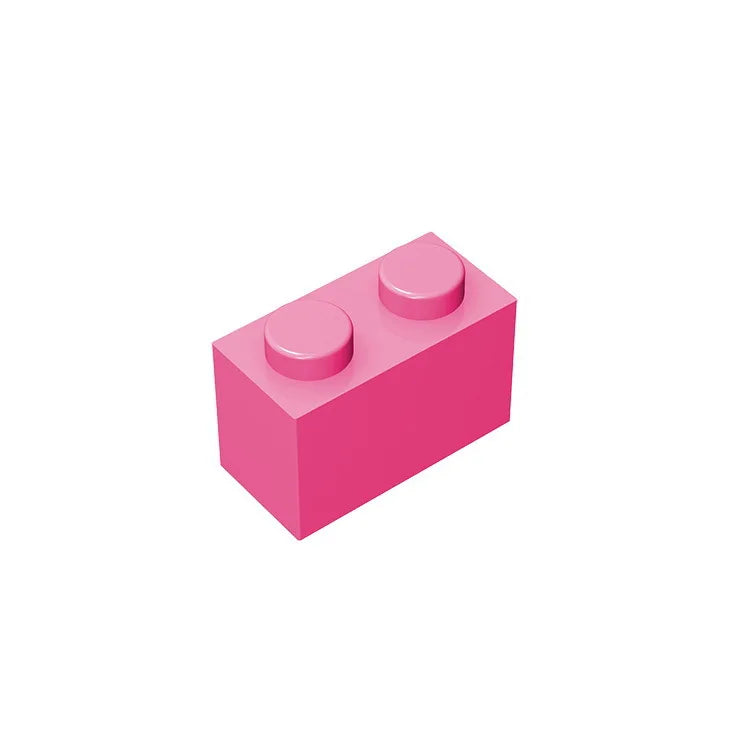 Educational Assemblage Gobricks Brick 1 x 2 without Bottom Tube | Compatible with Lego 3004 3065 35743