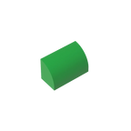 Gobricks GDS-M063 Curved Brick 1 x 2 x 1 No Studs | Compatible Building Block