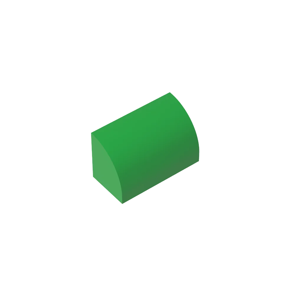 Gobricks GDS-M063 Curved Brick 1 x 2 x 1 No Studs | Compatible Building Block