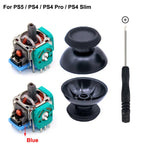 PS5 Controller Repair Kit | 3D Joystick Replacement with Adjustable Resistor and Thumb Stick Caps