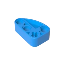 Gobricks GDS-2016 Technical Beam 2 x 3 L-Shape with Quarter Ellipse Thick | Building Blocks Toy Compatible with Lego 71708