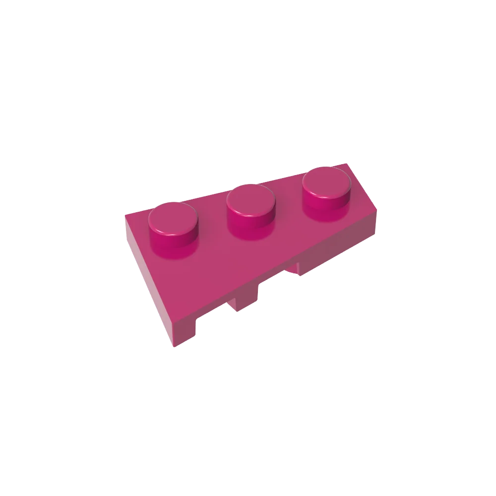 Gobricks GDS-547 Wedge Plate 3 x 2 Right | Compatible Building Block for DIY Creations