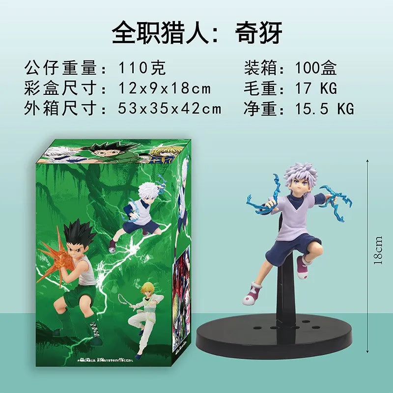 6 PCS Hunter X Hunter Figurines, Chrollo Killua Gon Hisoka Kurapika Illumi Action Figure PVC Statue