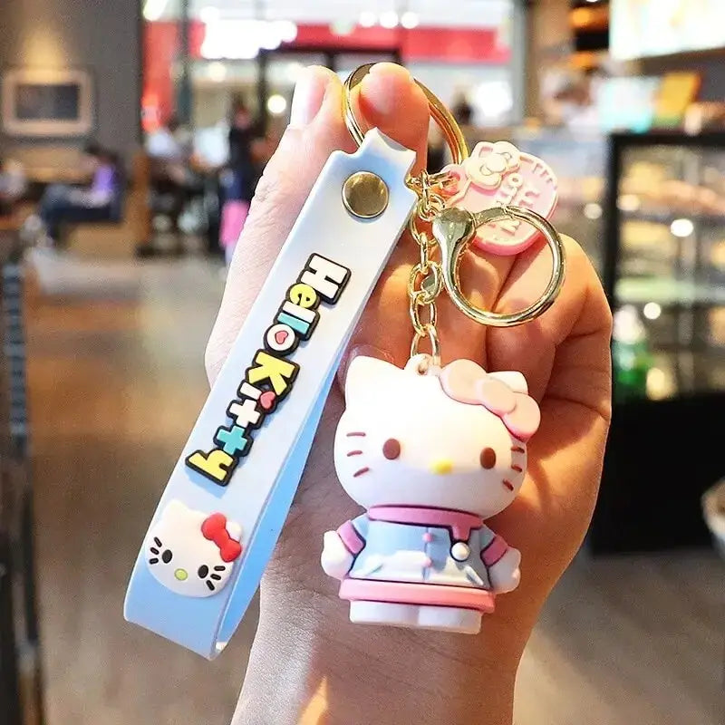 Sanrio Hello Kitty Key Chains, Kawaii Anime Cartoon Cinnamoroll Car Keychains Backpack Ornaments