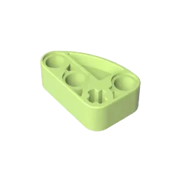 Gobricks GDS-2016 Technical Beam 2 x 3 L-Shape with Quarter Ellipse Thick | Building Blocks Toy Compatible with Lego 71708