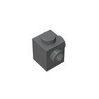 Gobricks GDS-1046 Modified Brick 1 x 1 with Studs on 2 Sides | Building Block for DIY