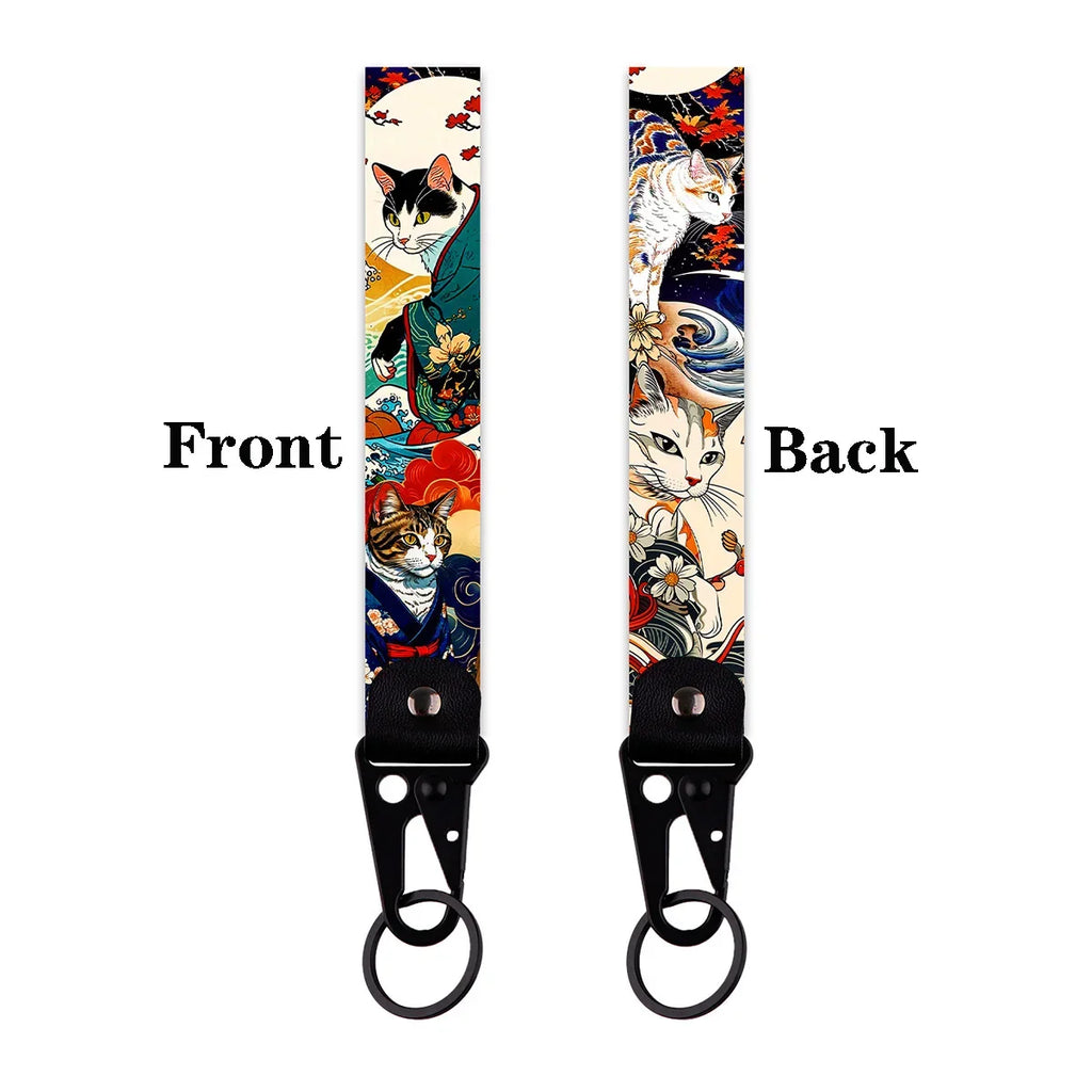 Samurai Cat Keychain | Unique Car and Motorcycle Key Ring Gift
