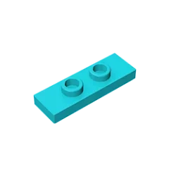 Gobricks GDS-1504 Plate, Modified 1 x 3 with 2 Studs (Double Jumper) | Compatible Building Block Piece
