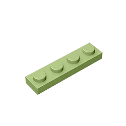 Gobricks GDS-504 Plate 1 x 4 | Compatible Building Block Pieces