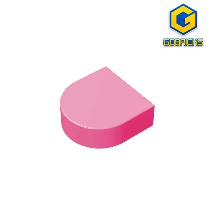 Gobricks Tile Round 1 x 1 Half Circle Extended | Compatible Brick Building Block