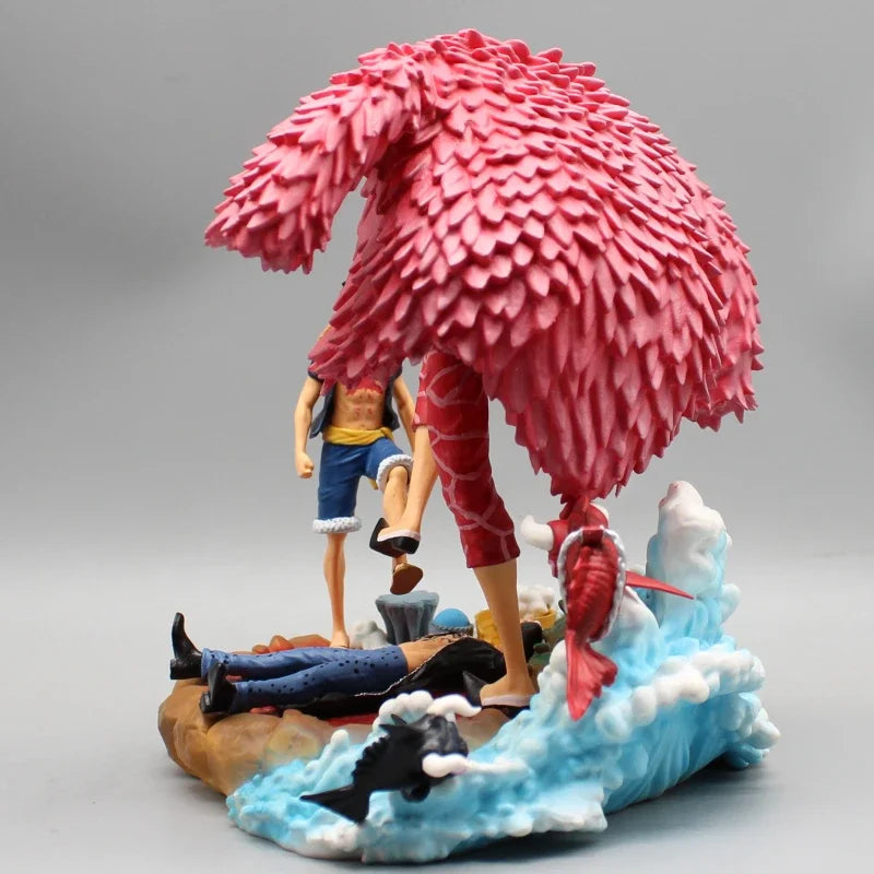 Doflamingo Donquixote Vs Monkey D. Luffy Anime Figures, Trafalgar Law KO One Piece Action Figurines 21 CM