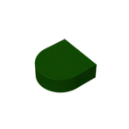 Gobricks Tile Round 1 x 1 Half Circle Extended | Compatible Brick Building Block