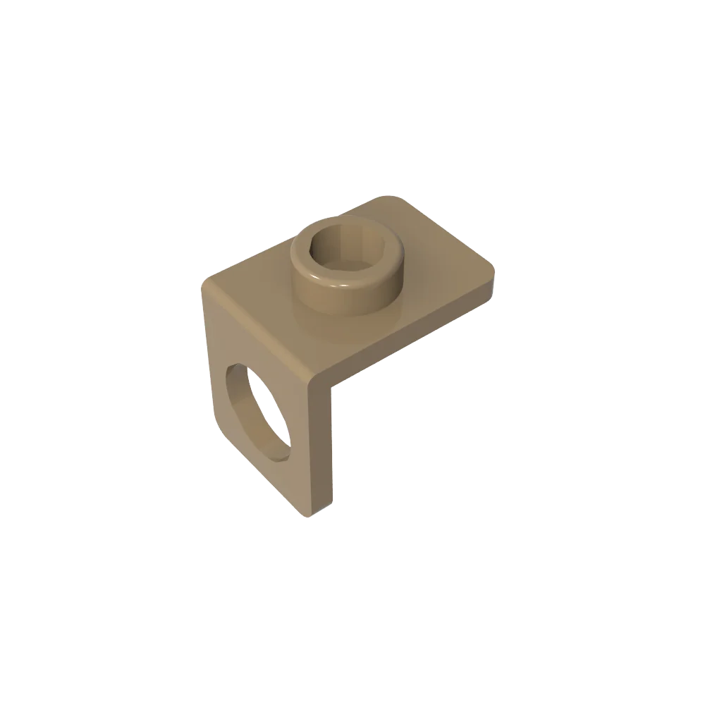 Gobricks GDS-1165 Minifig Neck Bracket with Back Stud | Thin Back Wall Building Block