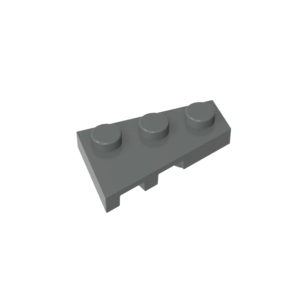 Gobricks GDS-547 Wedge Plate 3 x 2 Right | Compatible Building Block for DIY Creations