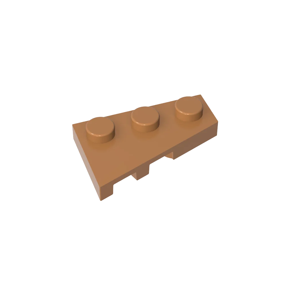 Gobricks GDS-547 Wedge Plate 3 x 2 Right | Compatible Building Block for DIY Creations