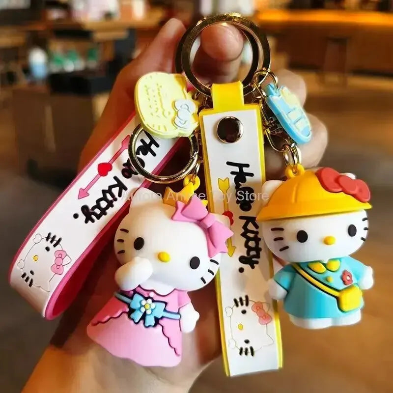 Sanrio Hello Kitty Key Chains, Kawaii Anime Cartoon Cinnamoroll Car Keychains Backpack Ornaments