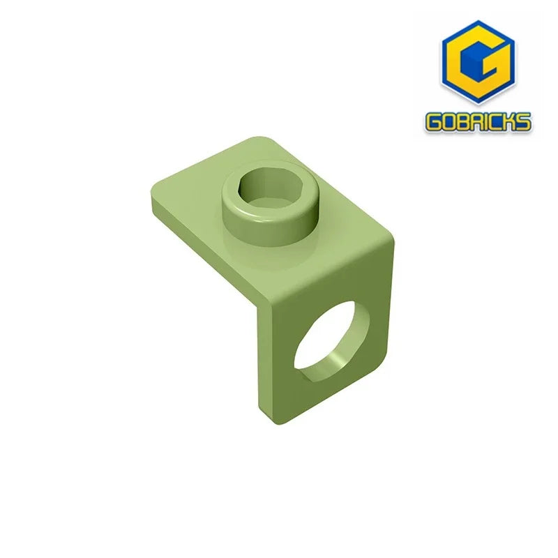 Gobricks GDS-1165 Minifig Neck Bracket with Back Stud | Thin Back Wall Building Block