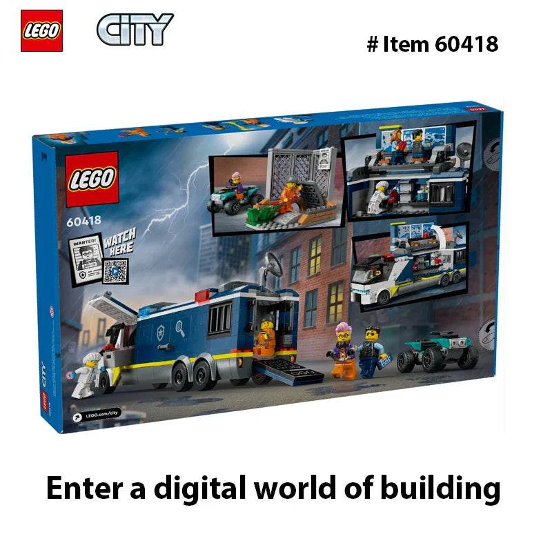 LEGO 60418 City Police Mobile Crime Lab Truck Toy, Pretend Play Police Toy, Police Truck Toy for Kids Ages 7 Plus - 60418