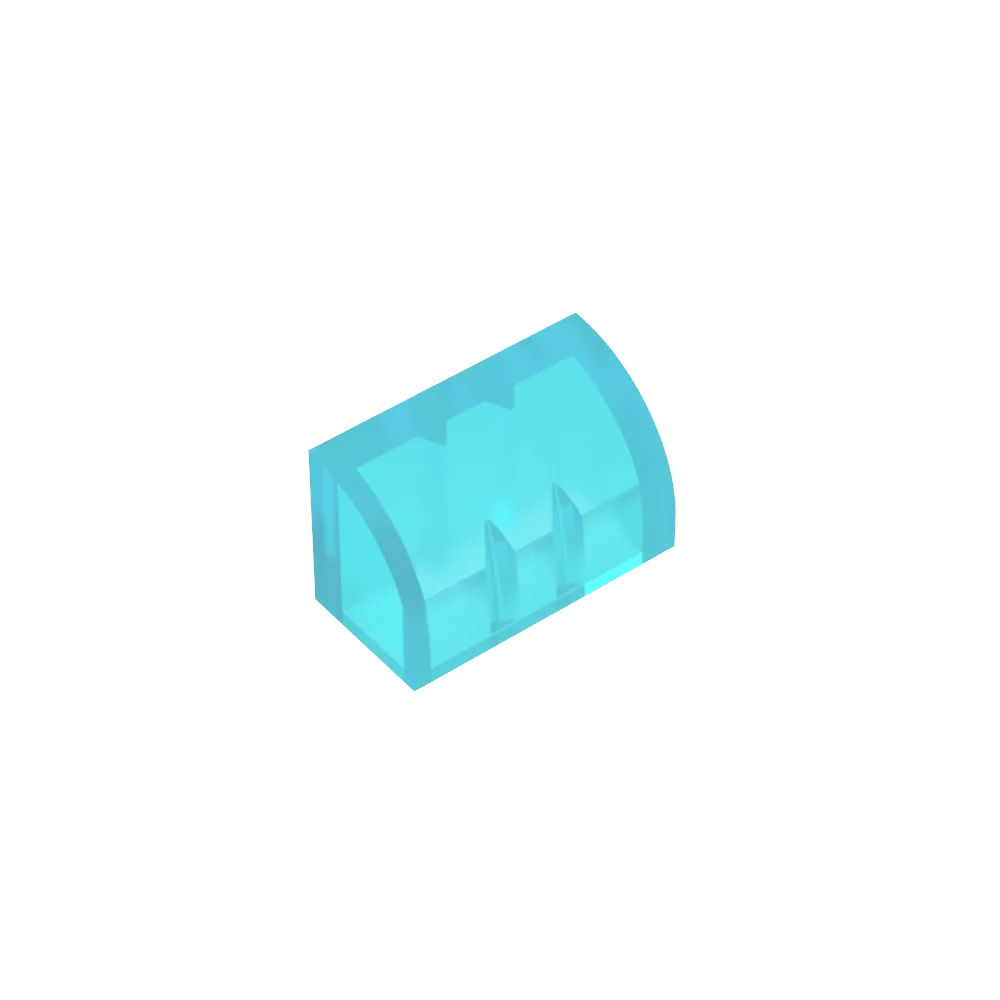 Gobricks GDS-M063 Curved Brick 1 x 2 x 1 No Studs | Compatible Building Block