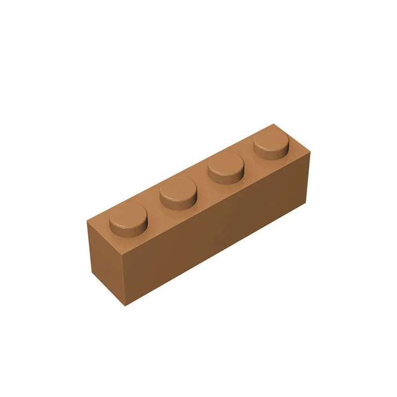 Gobricks GDS-534 Brick 1 x 4 without Bottom Tubes | Compatible Building Block Set