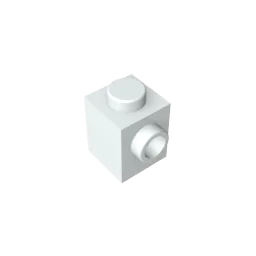 Gobricks GDS-635 BRICK 1X1 W. 1 KNOB | Single Side Bump Building Block Compatible with Lego 87087