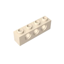 Gobricks GDS-625 Technical Brick 1x4 3-Hole | Compatible with Lego 3701