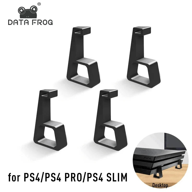 DATA FROG Cooling Feet Stand for PS4 Slim Pro | Horizontal Holder with Anti-Slip Design