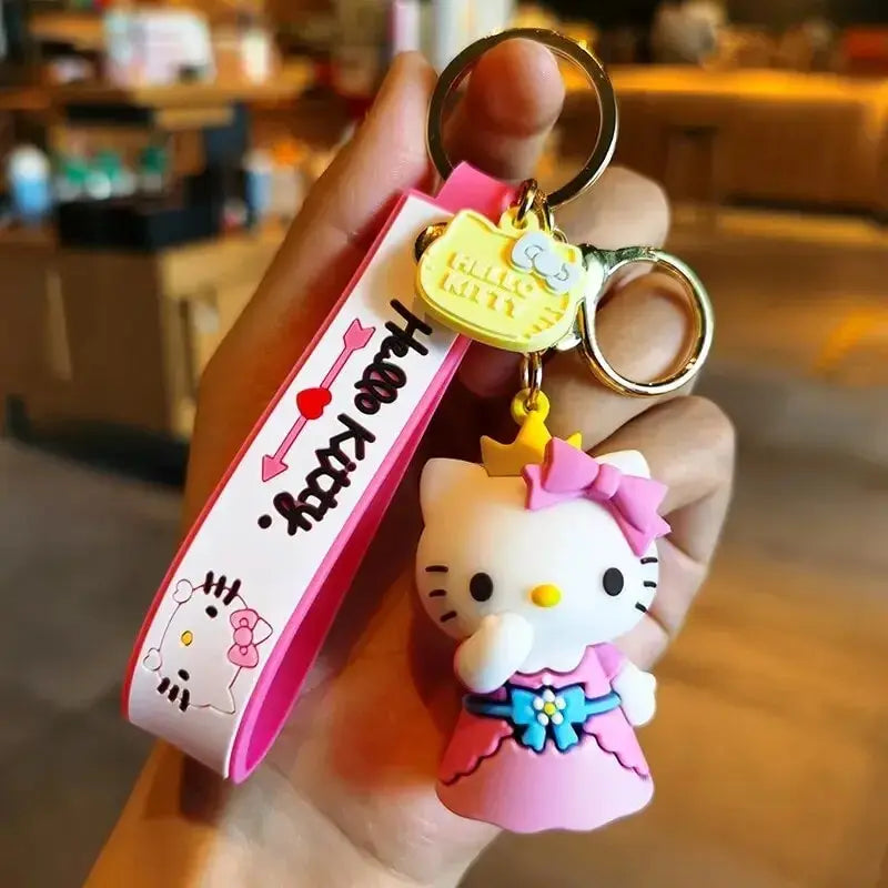 Sanrio Hello Kitty Key Chains, Kawaii Anime Cartoon Cinnamoroll Car Keychains Backpack Ornaments