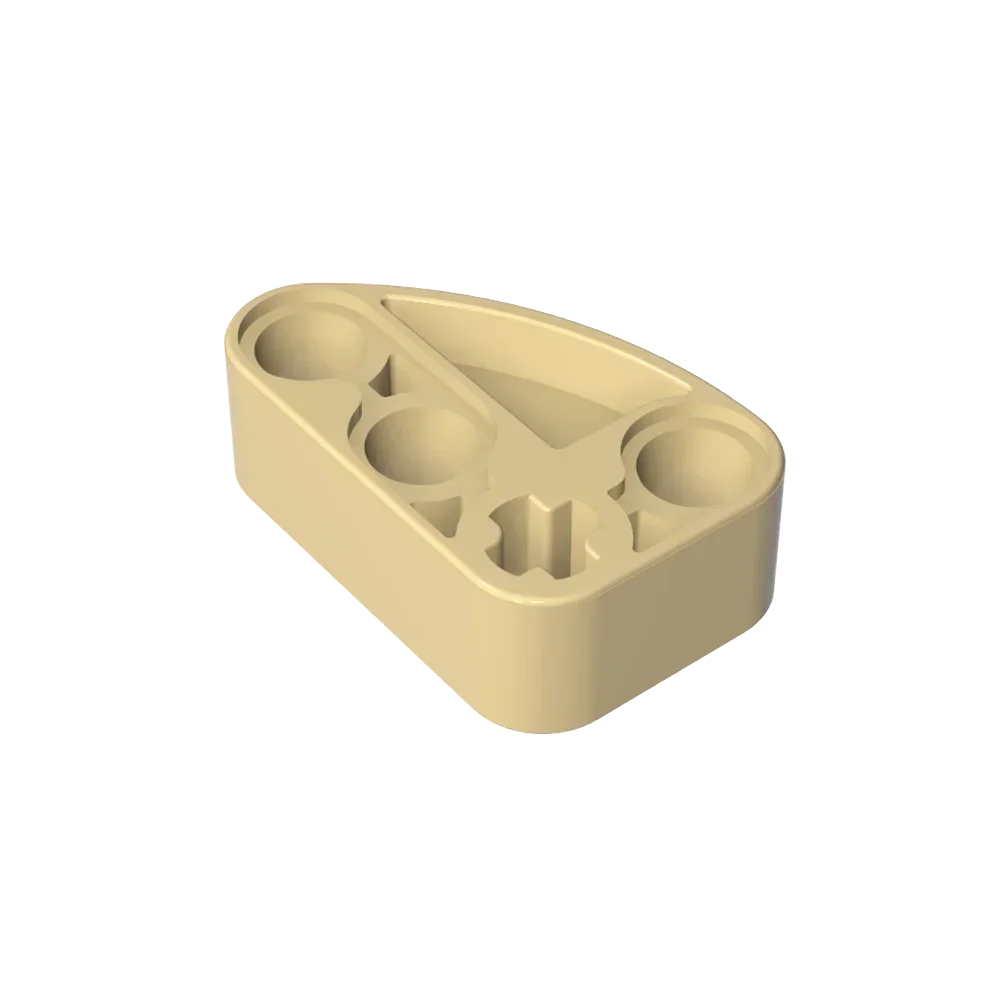 Gobricks GDS-2016 Technical Beam 2 x 3 L-Shape with Quarter Ellipse Thick | Building Blocks Toy Compatible with Lego 71708