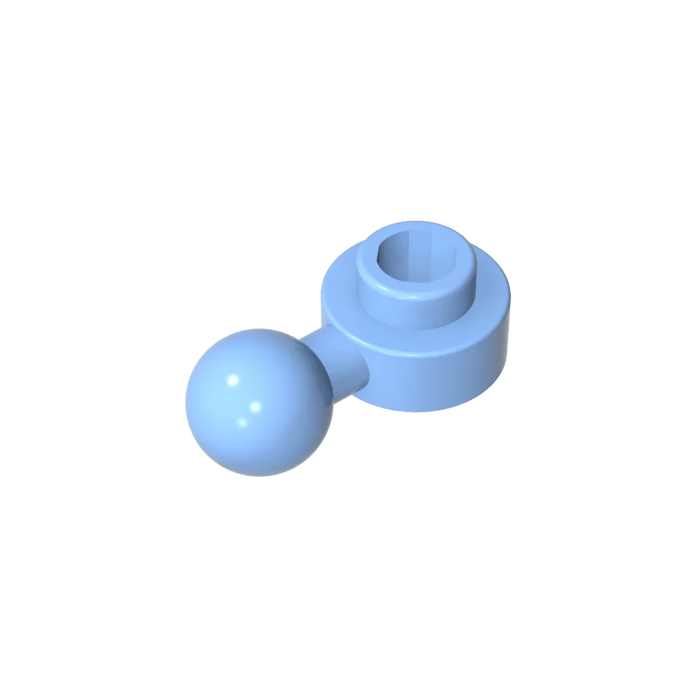 Gobricks GDS-1500 Hinged Plate 1x1 with Ball Head | Compatible Building Brick