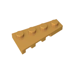 Gobricks GDS-549 Wedge Plate 4 x 2 Right | Building Block for Compatible DIY Sets