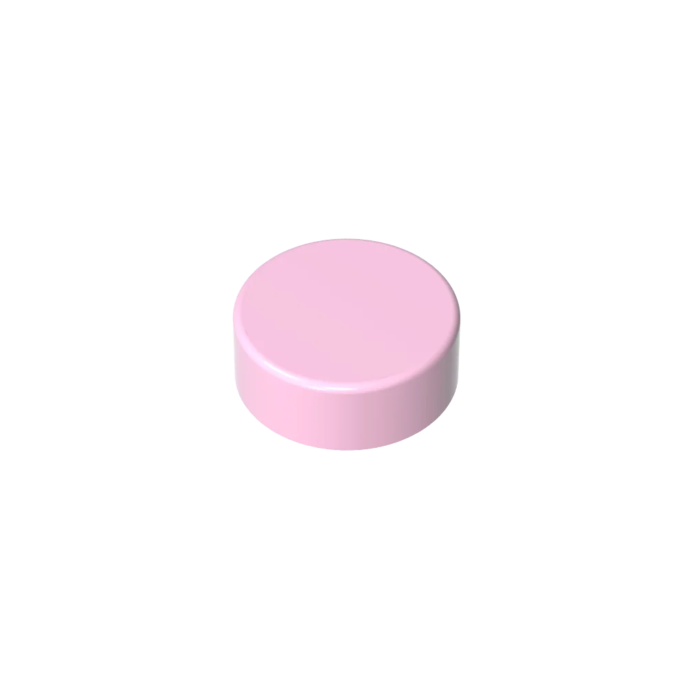 Gobricks GDS-612 Flat Tile 1x1 Round | Compatible Building Block