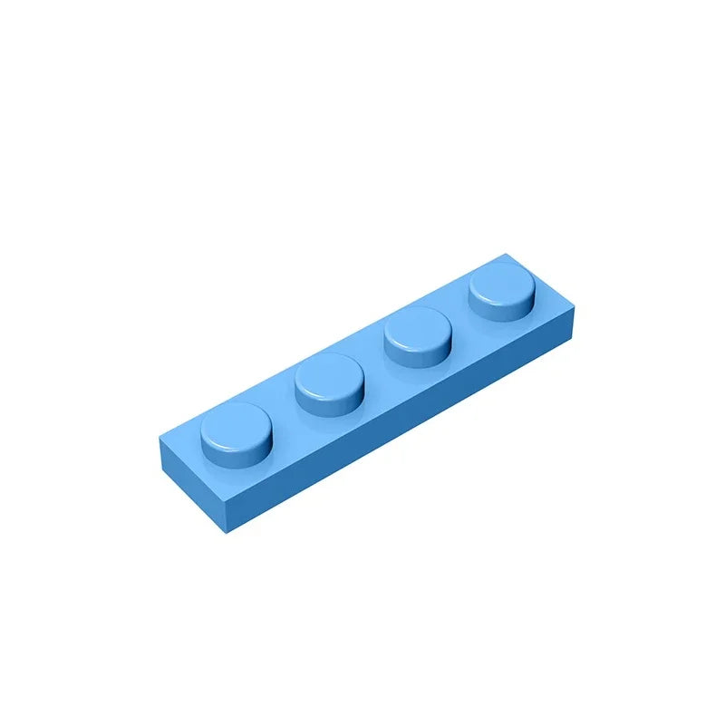 Gobricks GDS-504 Plate 1 x 4 | Compatible Building Block Pieces