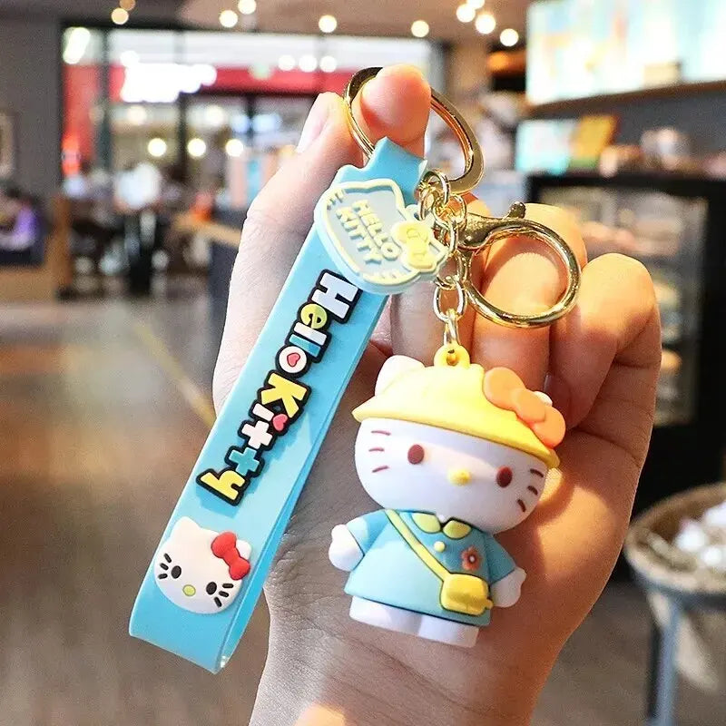 Sanrio Hello Kitty Key Chains, Kawaii Anime Cartoon Cinnamoroll Car Keychains Backpack Ornaments