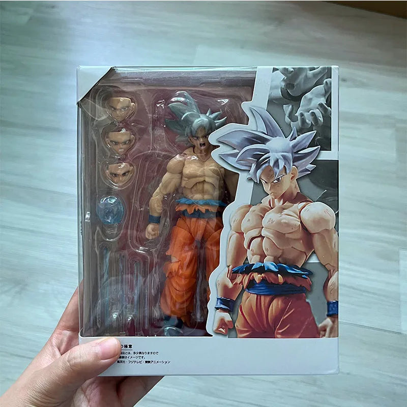 Ultra Instinct Goku Anime Figure, Dragon Ball Z Super Action Figurine White Haired 16 CM