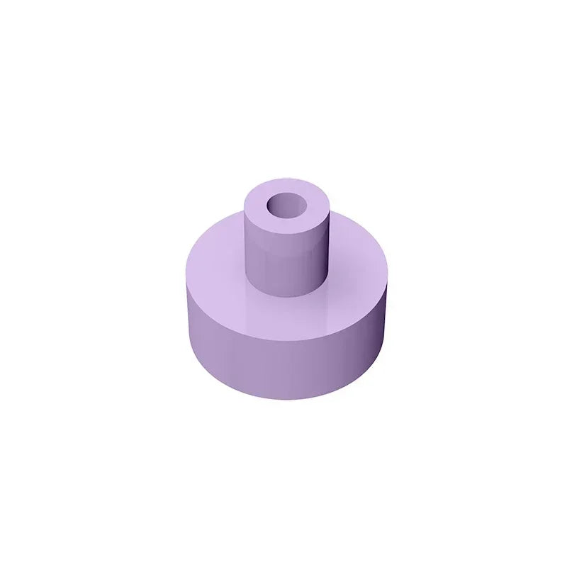 Gobricks Tile Round 1x1 with Bar and Pin Holder | Compatible Building Block