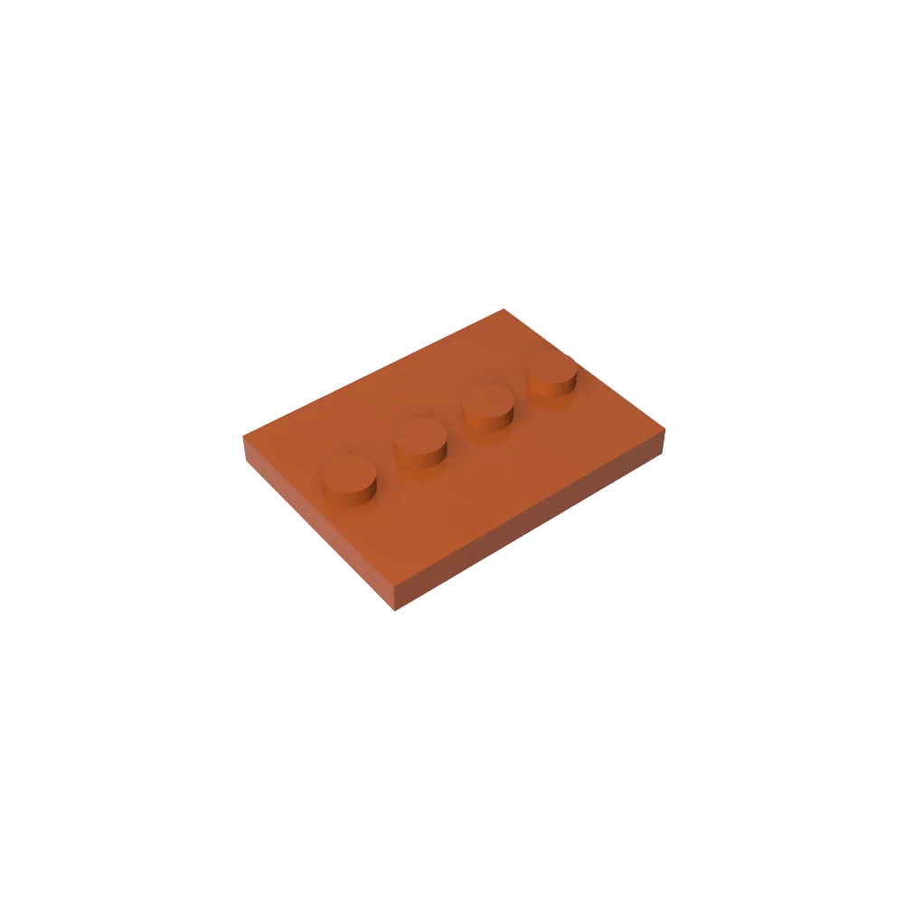 Gobricks GDS-980 Tile, Modified 3 x 4 with 4 Studs in Center | Compatible Building Block for DIY and MOC