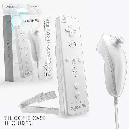 White Wireless Controller Bundle Compatible with Nintendo Wii & Wii U - 