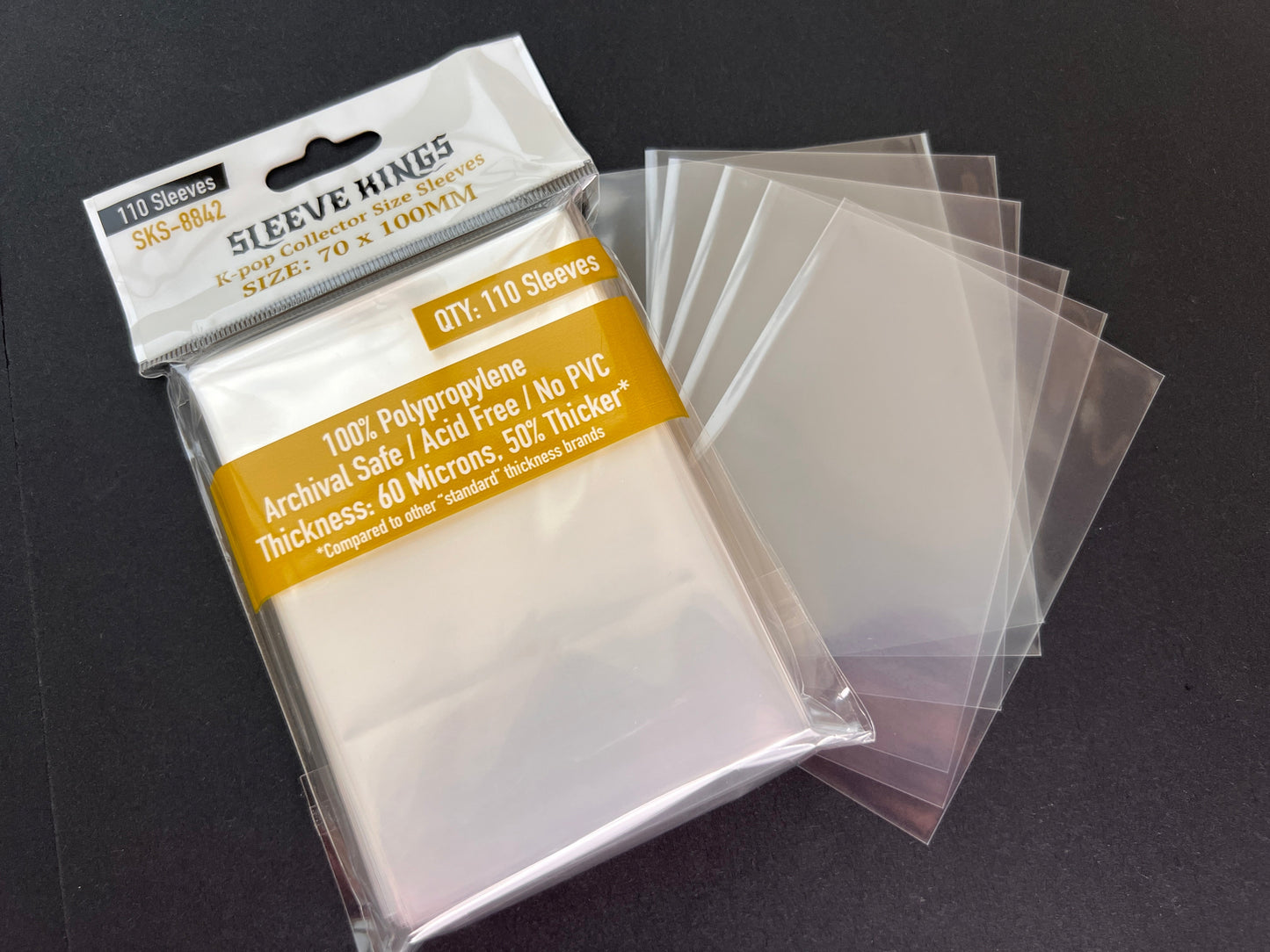"Kpop" Collector Size Card Sleeve (70x100mm) 110 Pack, 60 Micron, SKS-8842