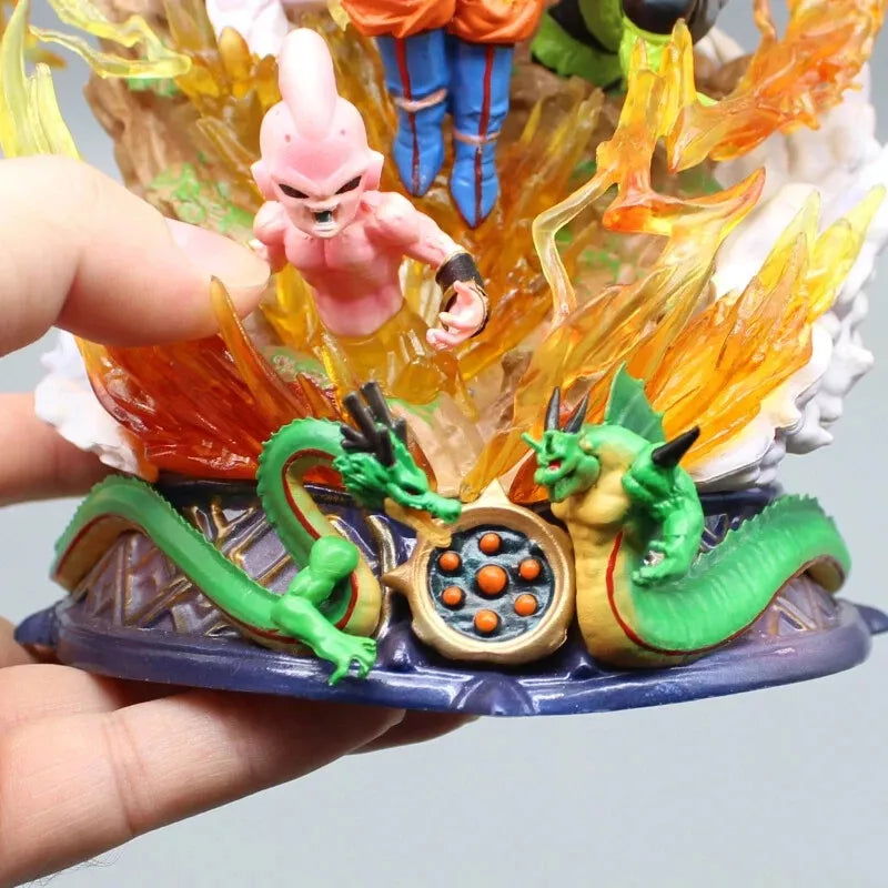 SS Goku Frieza Cell Buu Figurines, Dragon Ball Z Anime Collectible Figures 9 in