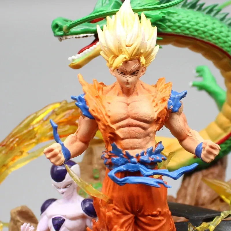 SS Goku Frieza Cell Buu Figurines, Dragon Ball Z Anime Collectible Figures 9 in