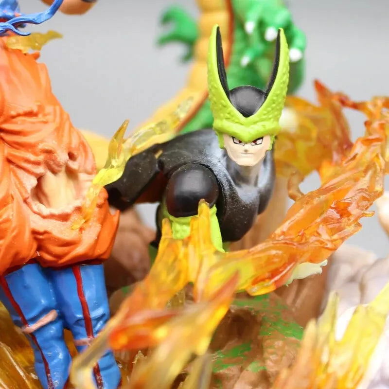 SS Goku Frieza Cell Buu Figurines, Dragon Ball Z Anime Collectible Figures 9 in