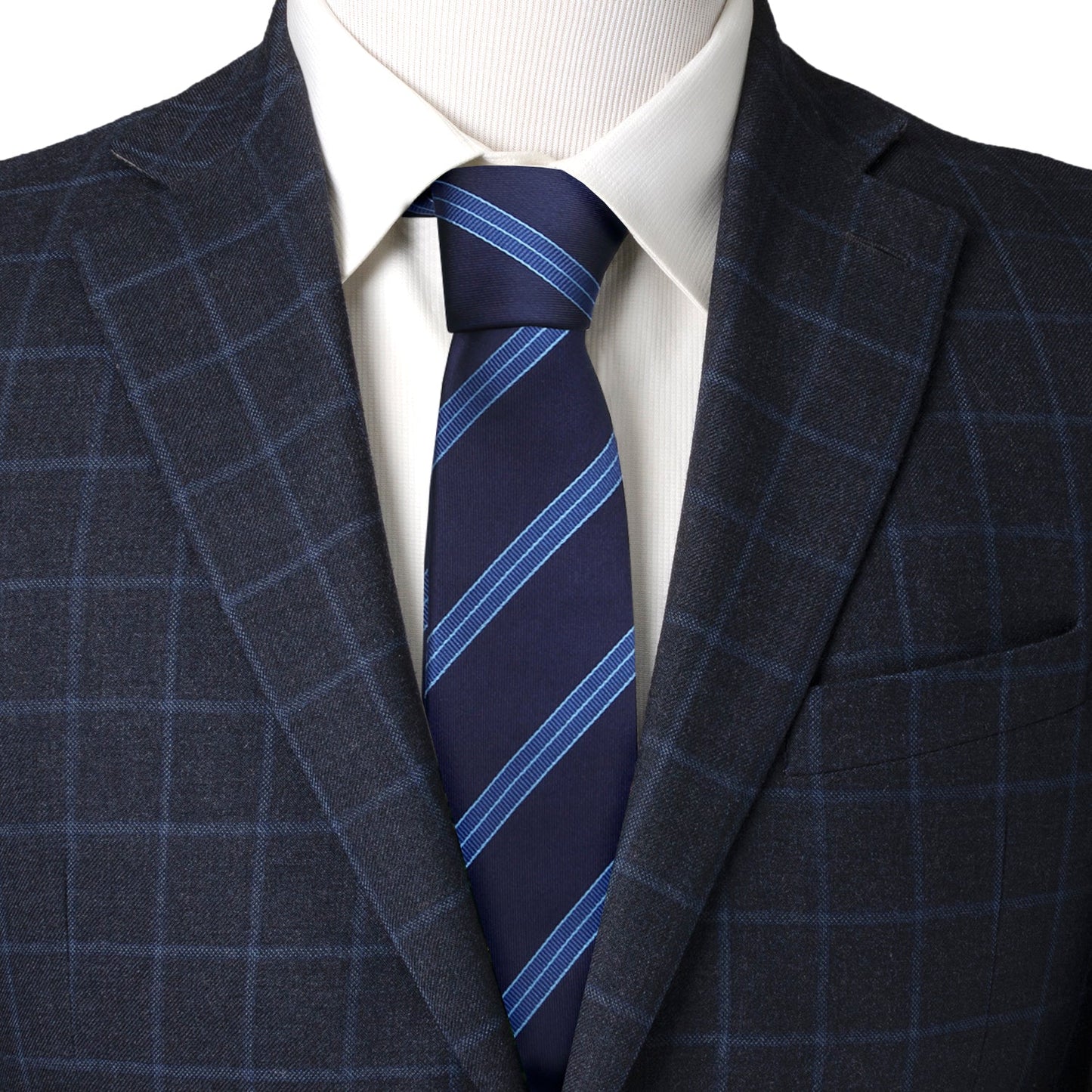 Star Trek Enterprise Flight Blue Stripe Men's Tie